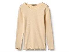 Wheat Reese rib t-shirt macadamia med blonde